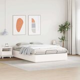  Otoman krevet Bijeli 140 x 190 cm Masivna borovina | shoptok.hr