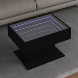 vidaXL Stolić za kavu LED crni 70x50x45 cm od konstruiranog drva | shoptok.hr