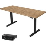 Uvi Standard V2 električna dvižna miza Chalet Oak s črnim okvirom Cene