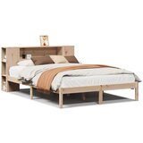  Krevet s regalom za knjige bez madraca 135x190 cm od borovine | shoptok.hr