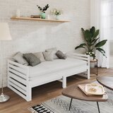  Dnevni ležaj na izvlačenje bijeli od borovine 2 x (90x200) cm | shoptok.hr