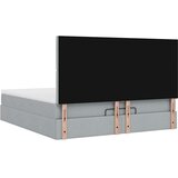 vidaXL Okvir kreveta s madraca svijetlosivi 160x200cm od tkanine | shoptok.hr