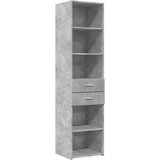 Maison Chic Visoka omara - Komoda - Predalnik betonsko siva 45x42,5x185 cm inženirski les, (21720551) | Shoptok.si