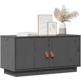 TV ormarić sivi 80 x 34 x 40 cm od masivne borovine | shoptok.hr