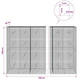  Gabion s 5 mm žicom i mrežom 5x5 cm 750x20x200 cm | shoptok.hr
