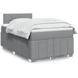 Maison Chic Box spring postelja - Vzmetna postelja z vzmetnico svetlo siva 120x200 cm blago SL5076, (21907492) | Shoptok.si