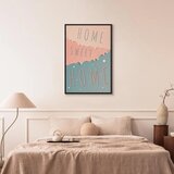  Slika - Inscriptions: Home Sweet Home (1 Part) Vertical 80x120 U crnom drvenom okviru | shoptok.hr