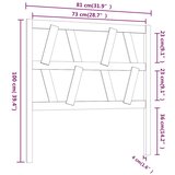  Uzglavlje za krevet boja meda 81 x 4 x 100 cm masivna borovina | shoptok.hr