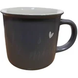 keramička šolja tamnosiva 390ml