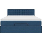vidaXL Otomanski okvir kreveta s madracem plavi 140x200cm od tkanine | shoptok.hr