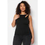 Trendyol Curve Plus Size Blouse - Black - Fitted Cene