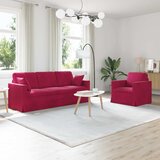  Set sofe 2 pcs Vinska crvena 198 x 78 x 80 cm Baršun | shoptok.hr