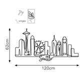 WALLXPERT dekorativni metalni zidni pribor seattle crna boja | ePonuda.com