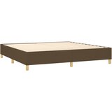 Krevet s oprugama i madracem tamnosmeđi 200x200 cm od tkanine | shoptok.hr