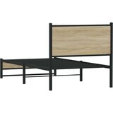vidaXL Metalni okvir kreveta s uzglavljem boja hrasta sonome 90x200 cm | shoptok.hr
