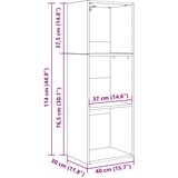  Polica Crni hrast 40 x 30 x 114 cm Konstruirano drvo | Eponuda.com