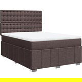 vidaXL Box spring postelja z vzmetnico temno rjava 140x200 cm blago, (21306382) | Shoptok.si