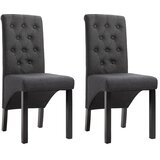  Jedilni stoli 2 kosa temno sivo blago | Shoptok.si