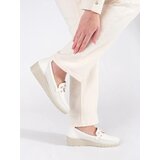 SEASTAR White wedge shoes with a decorative chain | Shoptok.si
