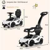  Pokretač Lamborghini, auto 3 u 1 s farovima, glazbom i prostorom za odlaganje, bijelo/crni | shoptok.hr