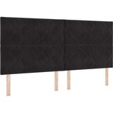 vidaXL Vzglavnik z diamantnim vzorcem Črn 200 cm Žamet, (22084007) | Shoptok.si