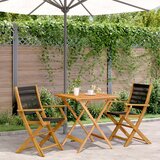  3-dijelni bistro set od polipropilen i masivnog drva crni | shoptok.hr