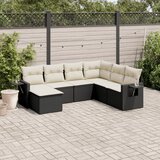 vidaXL 7-dijelni set vrtnih sofa od poliratana s jastucima crni | shoptok.hr