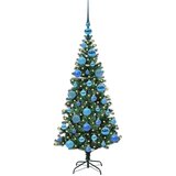 vidaXL Umjetna preddekorirana božićna jelka Zelena 120cm PVC in kovina | Shoptok.si