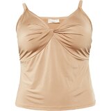 Guido Maria Kretschmer Curvy Collection Top 'Rosie' temno bež | Shoptok.si