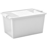 Kis kutija za pohranjivanje L (D x Š x V: 55 x 35 x 28 cm, Bijele boje, S poklopcem) cijene