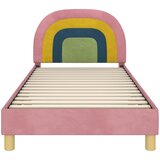 Krevet za djecu s uzglavljem Ružičasta 90 x 200 cm Baršun | shoptok.hr