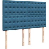 vidaXL otomanski krevet s madracima&led tamnoplavi 140x190cm baršun | shoptok.hr