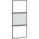 vidaXL Klizna vrata s priborom 90 x 205 cm kaljeno staklo i aluminij | shoptok.hr