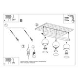  Stropna svetilka OCULARE 3 črna, (21348219) | Shoptok.si