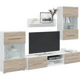 TV jedinice od 5 dijelova s LED rasvjetom od drva sonoma hrast | shoptok.hr