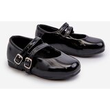 Boto Black Patent Leather Children's Ballerina Flats with Straps Margenis | ePonuda.com