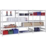eurokraft pro Sestavljivi regal z velikimi policami, pocinkan, višina 3000 mm, obremenitev sklopa 1700 kg, lahka izvedba, osnovni regal, ŠxG 1300 x 40 | Shoptok.si