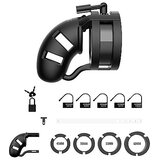 ManCage Model 18 Chastity 3.5" Silicone Cage Ballsplitter Black | shoptok.hr