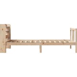 Okvir kreveta s uzglavljem 90 x 190 cm od borovine | shoptok.hr