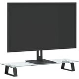  Stalak za monitor crni 60x20x8 cm kaljeno staklo i metal | shoptok.hr
