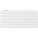  Vrtna sadilica bijela 50 x 50 x 23 cm od masivne borovine | shoptok.hr