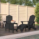  Vrtne stolice Adirondack s osloncem i stolićem HDPE antracit | Eponuda.com