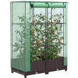vidaXL Visoka greda s prevleko za rastlinjak videz ratana 80x40x123 cm | Shoptok.si