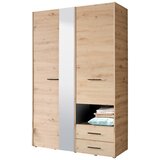 Mömax omara za oblačila leon, barva hrasta, š. 128 cm | Shoptok.si