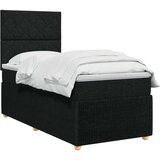  LED okvir za krevet s madracem Crna 100 x 200 cm Tkanina | shoptok.hr