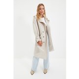 Trendyol Beige Belted Windbreaker Detailed Water Repellent Long Trench Coat | shoptok.hr