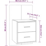  Stenska nočna omarica visok sijaj bela, (20730404) | Shoptok.si