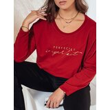 DStreet Bluzka damska oversize VIVILINES z nadrukiem bordowa | Shoptok.si