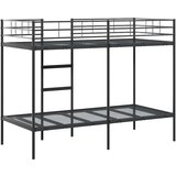  Krevet na kat bez madraca crni 100x190 cm čelik | shoptok.hr