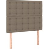  LED uzglavlje smeđesivo 90x5x118/128 cm od tkanine | shoptok.hr